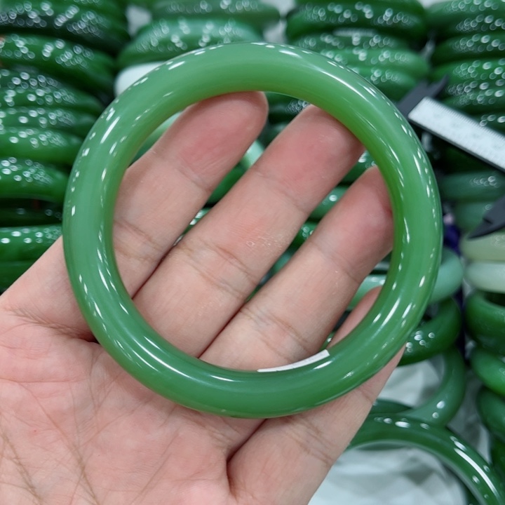 和田玉手镯未镶嵌墨*60～0