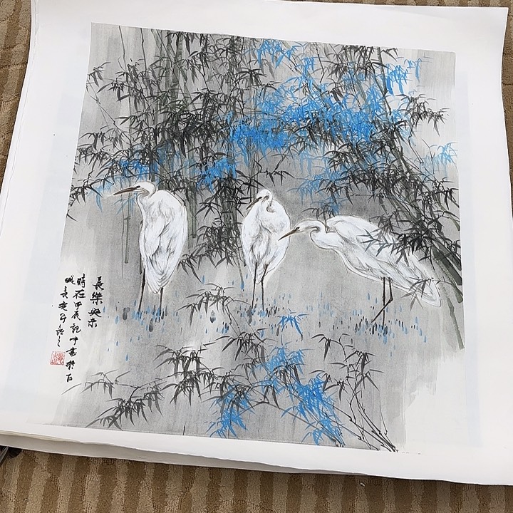国画清****开花鸟等多种鸟类和鸟类