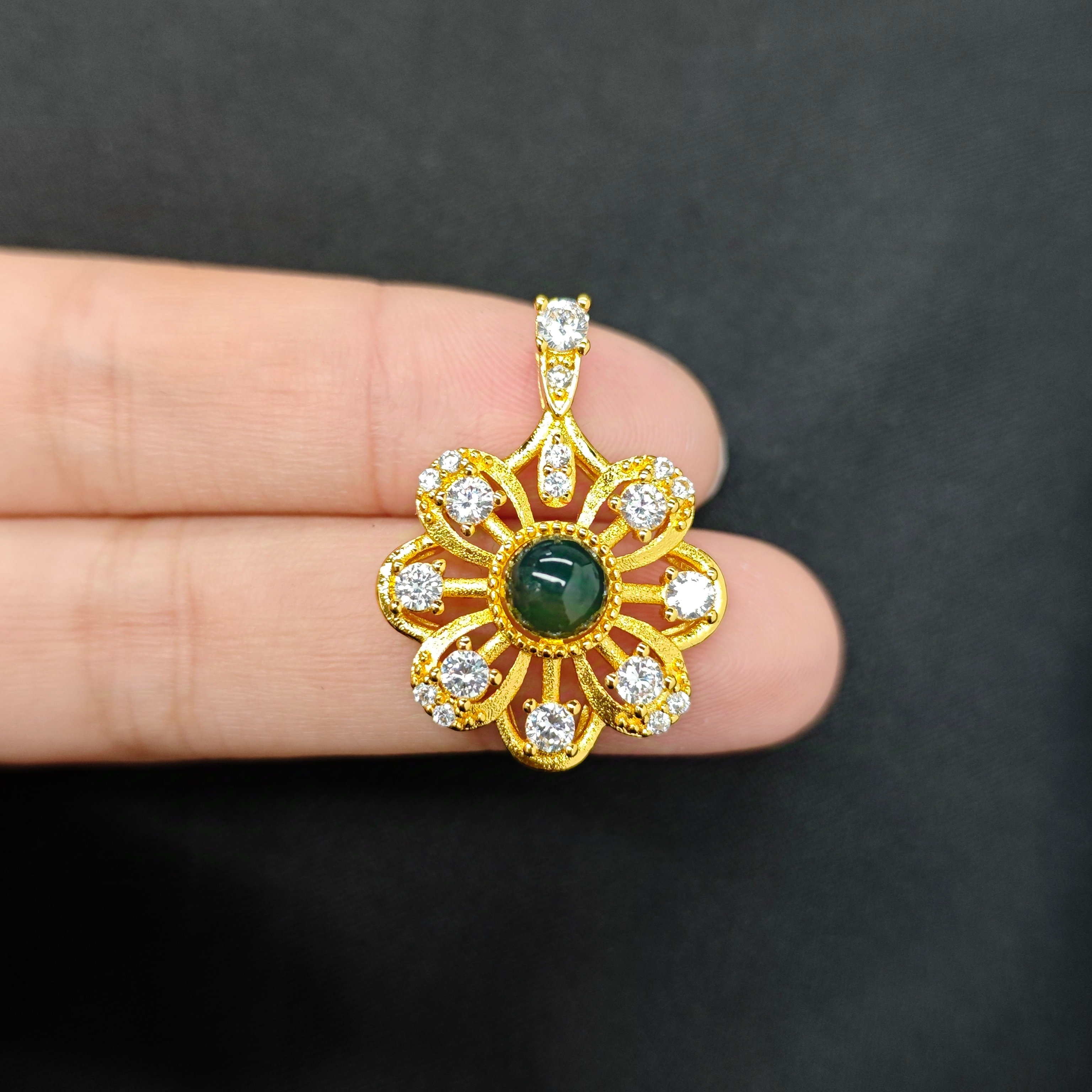 琥珀花花吊坠C01-249赠礼盒(多样性发)不含链