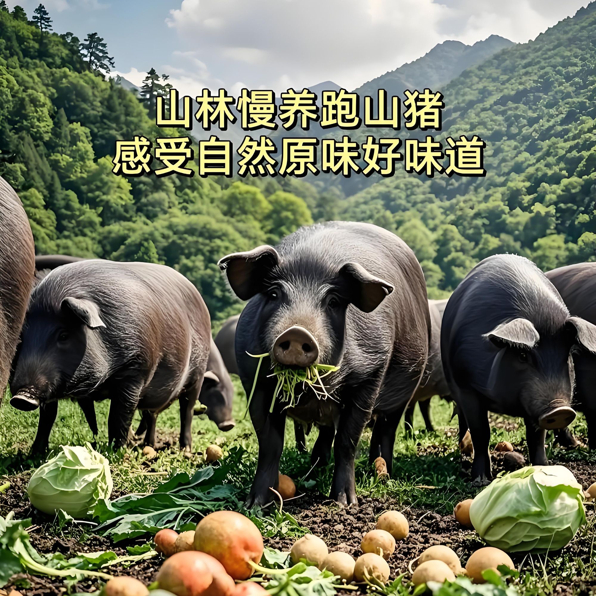 [改价链接]云南高原跑山黑土猪肉