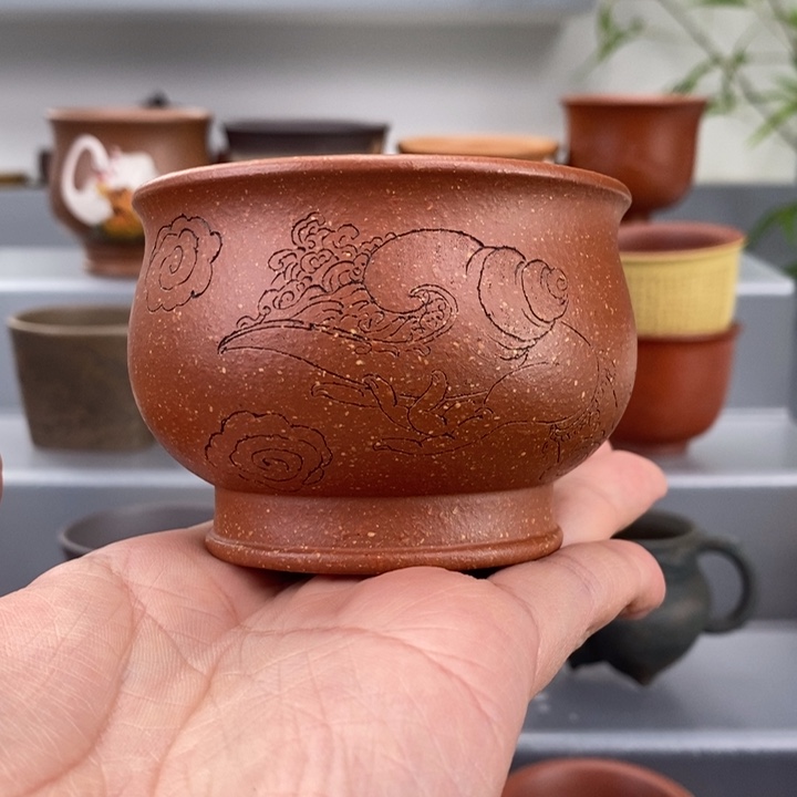 紫砂茶杯宜兴紫砂主人杯