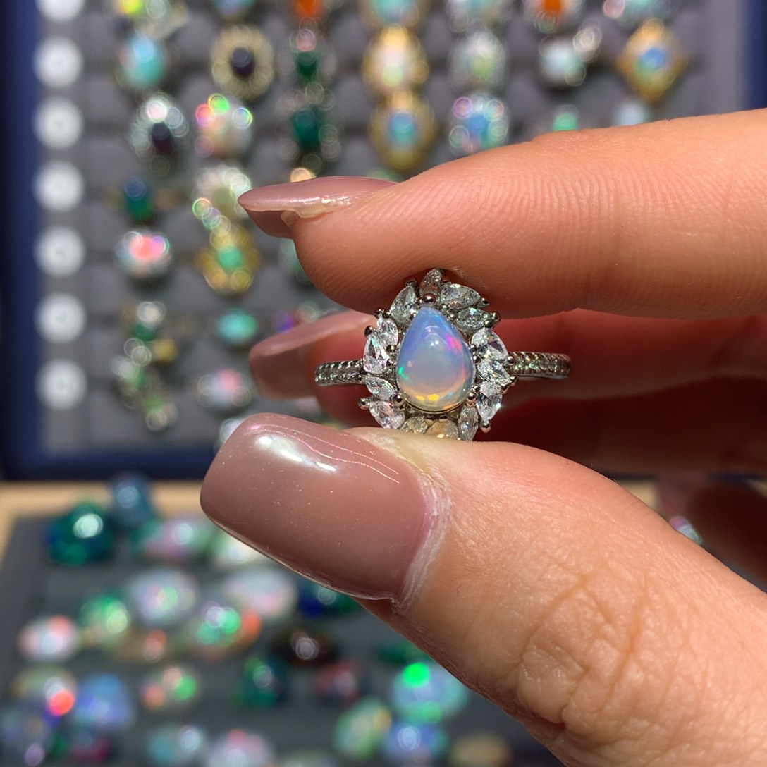 欧泊银S925镶嵌戒指款式