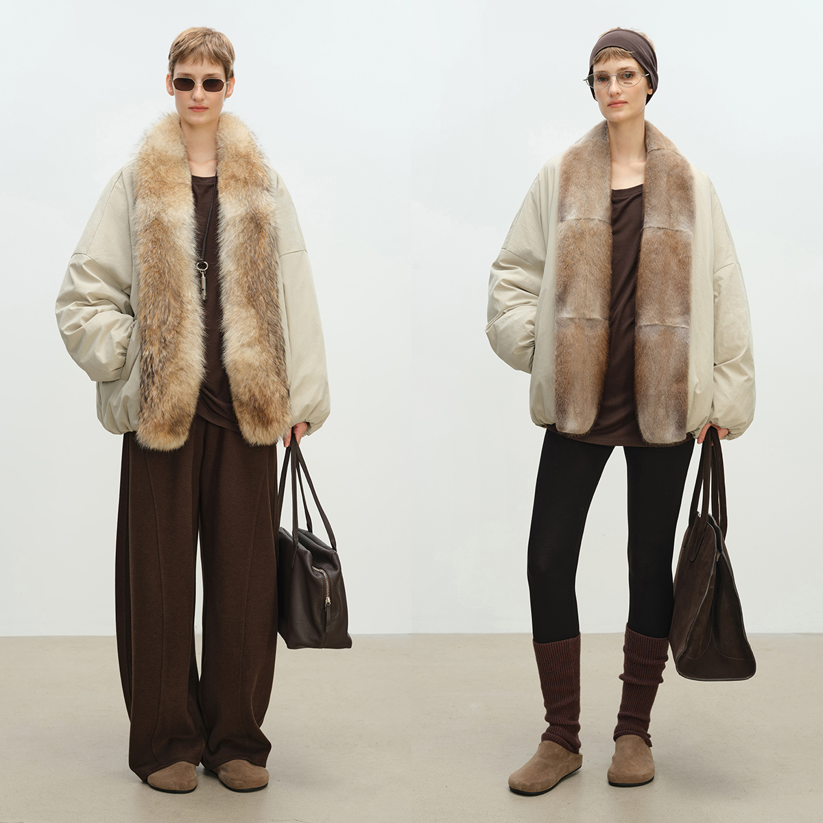 MSBEAST匈牙利白鹅绒可拆卸青跟貂/郊狼毛领外套羽绒服丨雪山派克