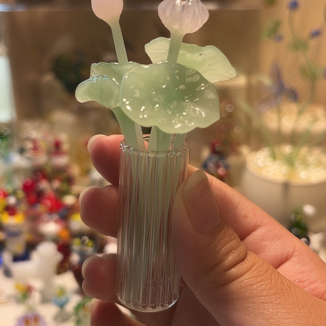 手工艺品琉璃琉璃荷花