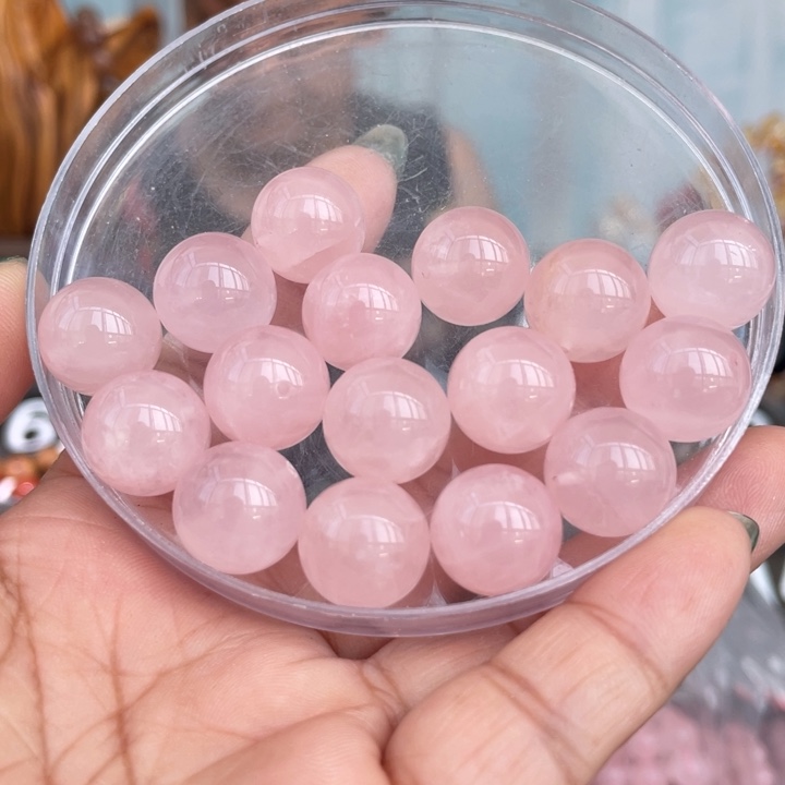 水晶手串未镶嵌14mm冰橘粉单珠2多样性发其2