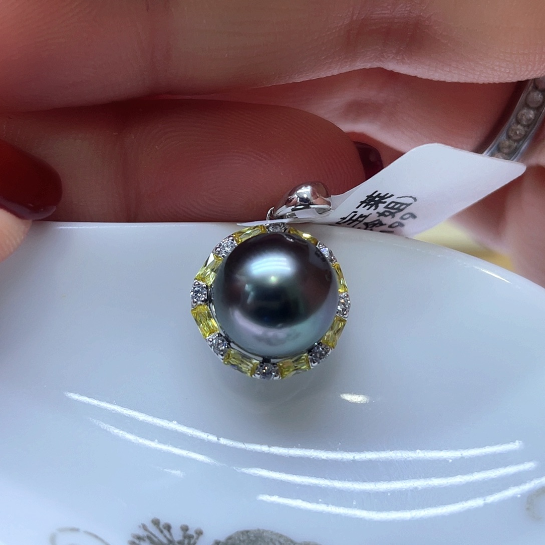 海水珍珠颈饰银S925镶嵌