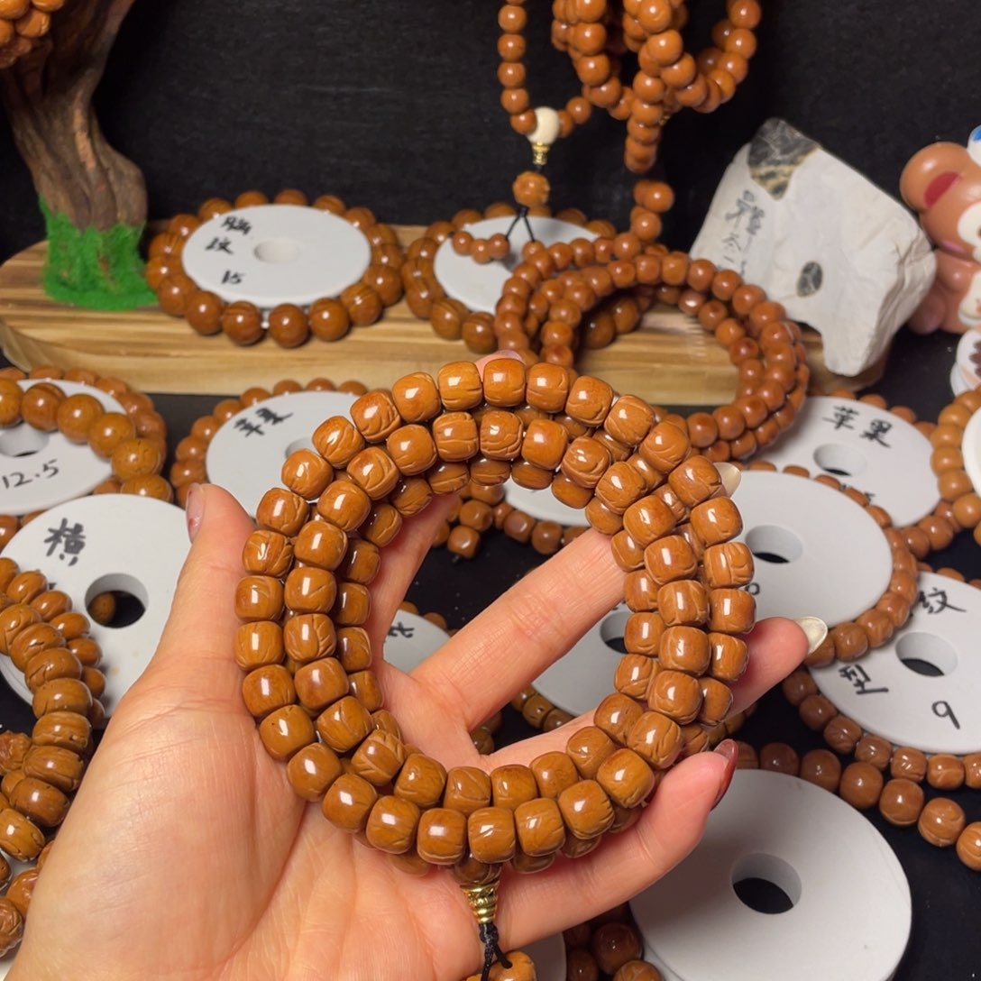 手串桃核10尺寸龙纹老型脖挂108
