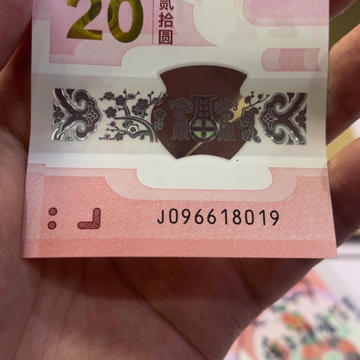 蛇钞倒置号裸钞单张096618019