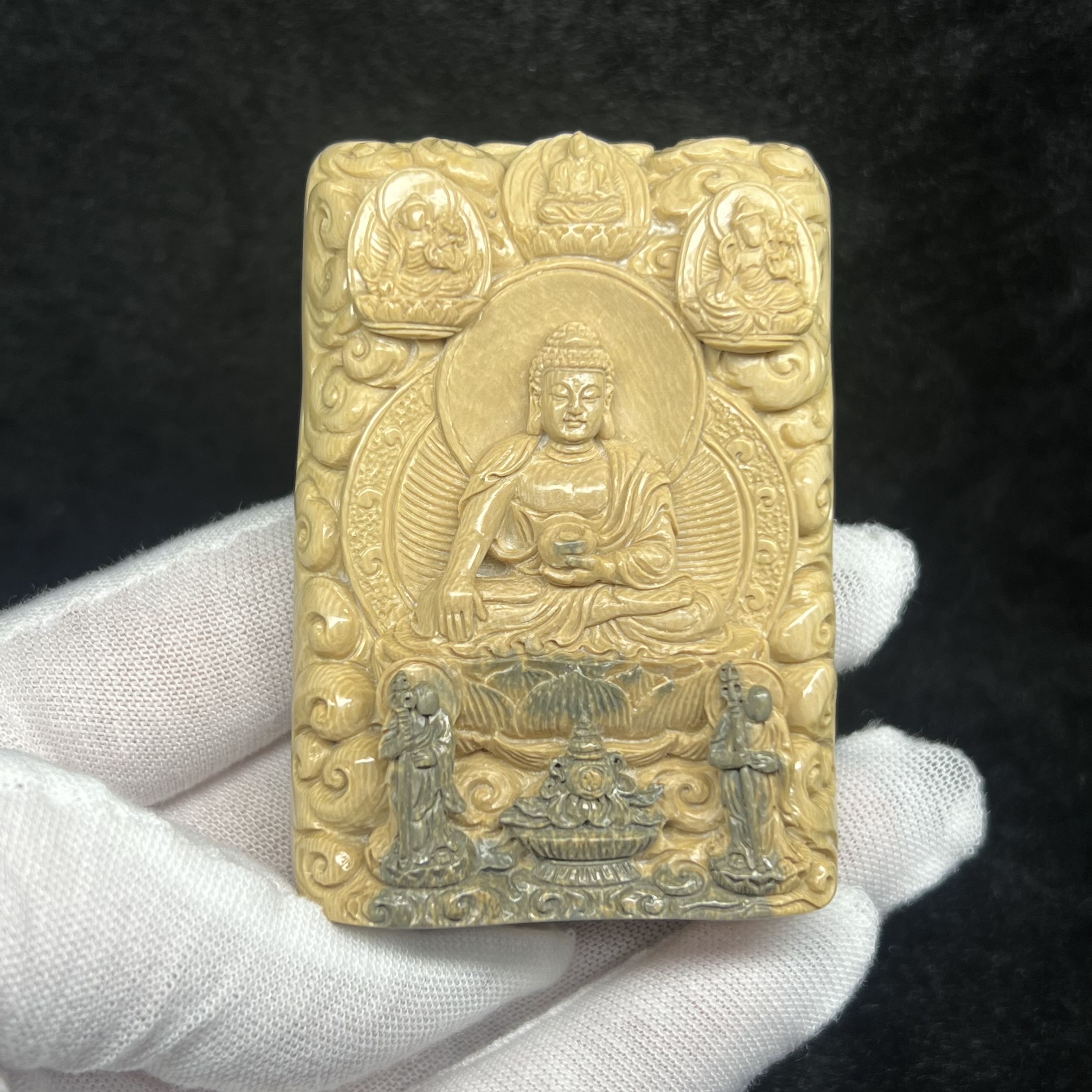 A0042大日如来猛犸牙工艺品