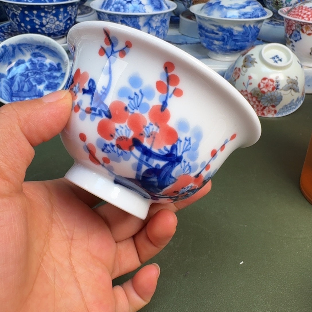 瓷景德镇纯手绘茶具圆圆257