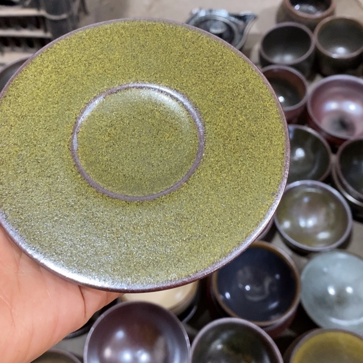 小***艺茶盏建阳建盏微瑕茶杯垫