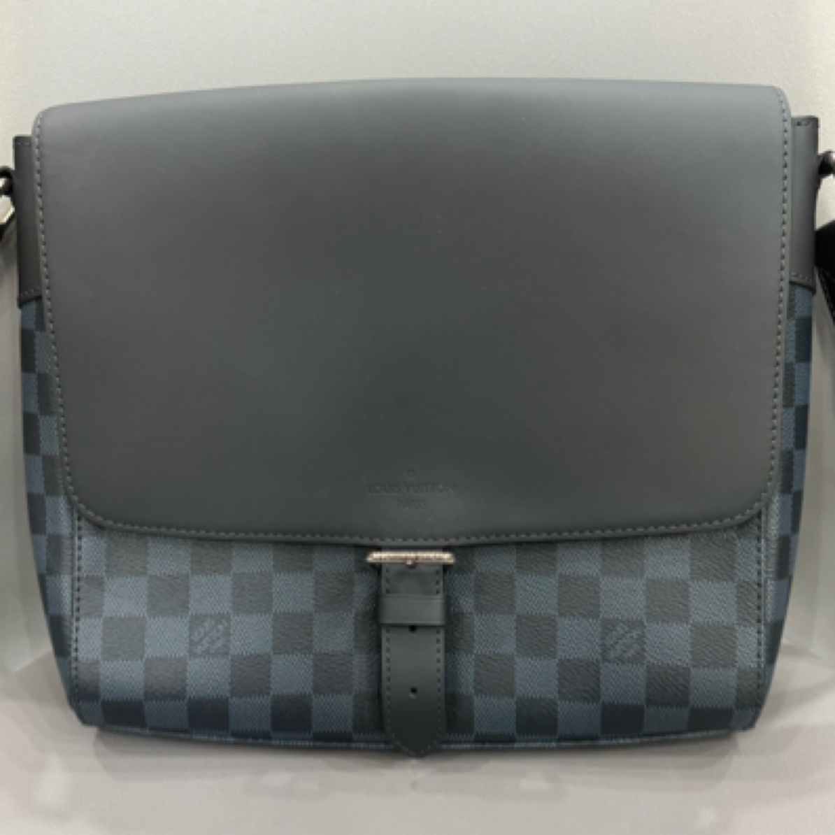95新 LouisVuitton/路易威登 LV 蓝棋盘格翻盖斜挎  DR2196  