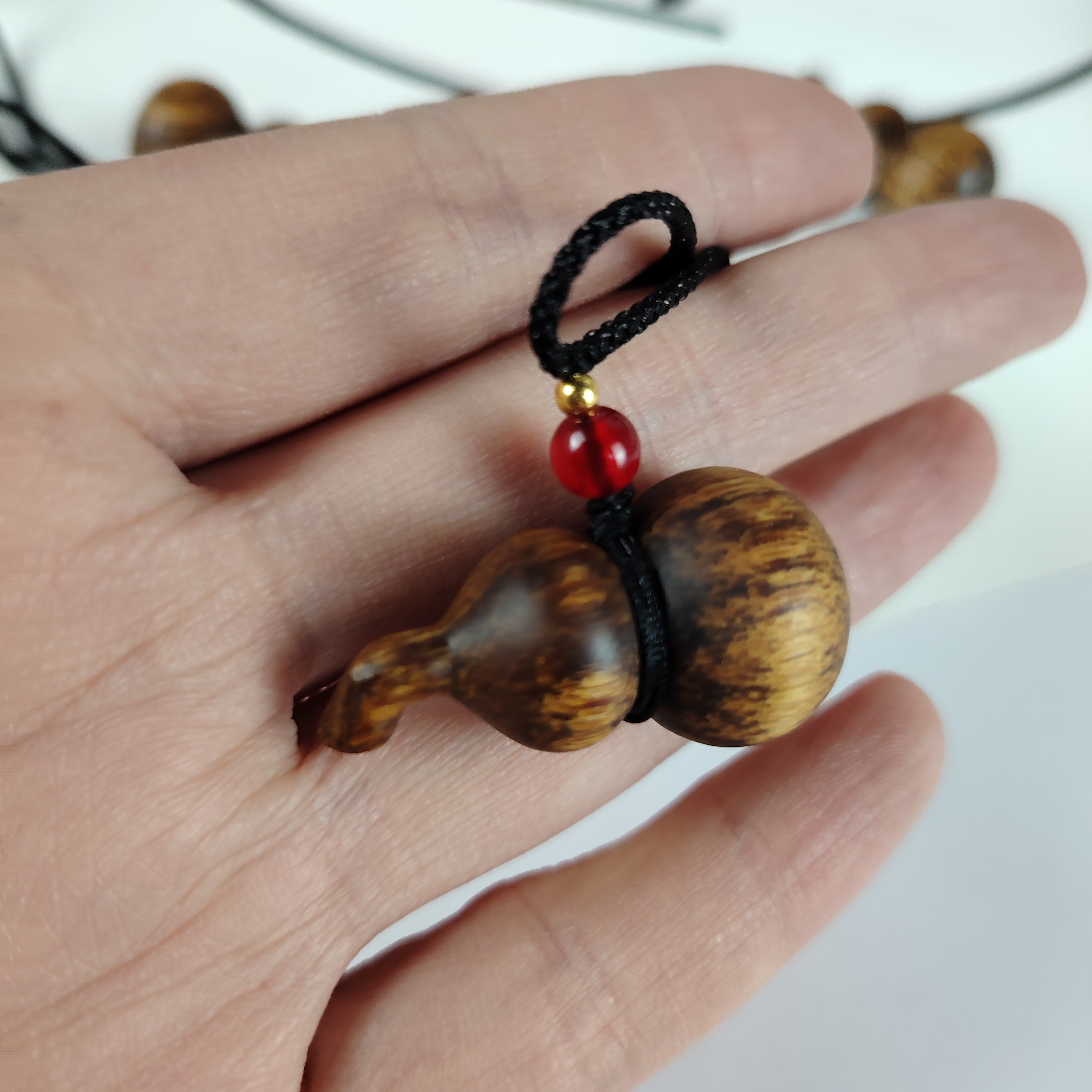 （越南黄棋瘤疤）小葫芦吊坠脖挂把件