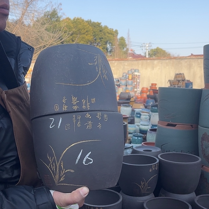 紫砂紫砂花盆盆栽