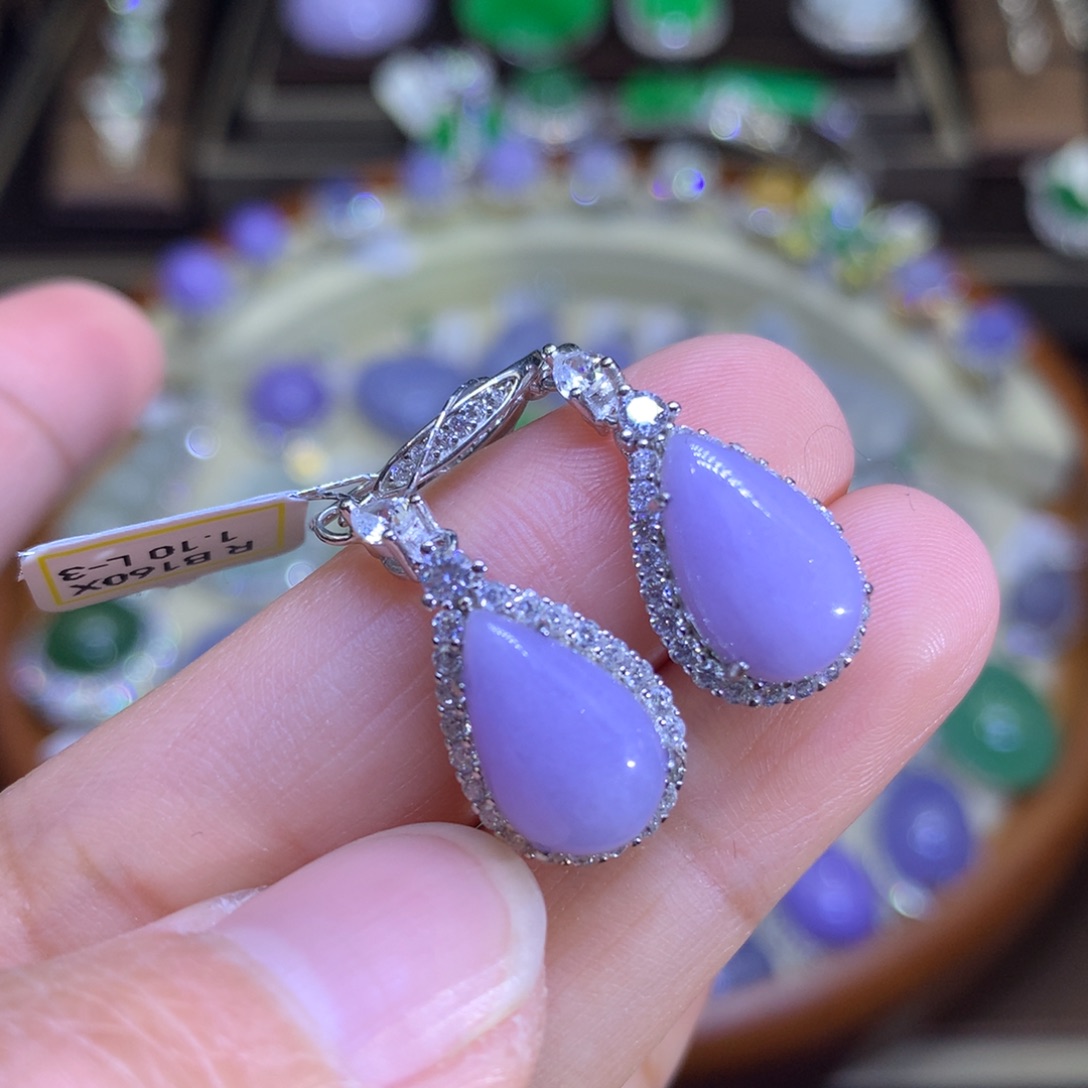 翡翠戒指银S925镶嵌翡翠