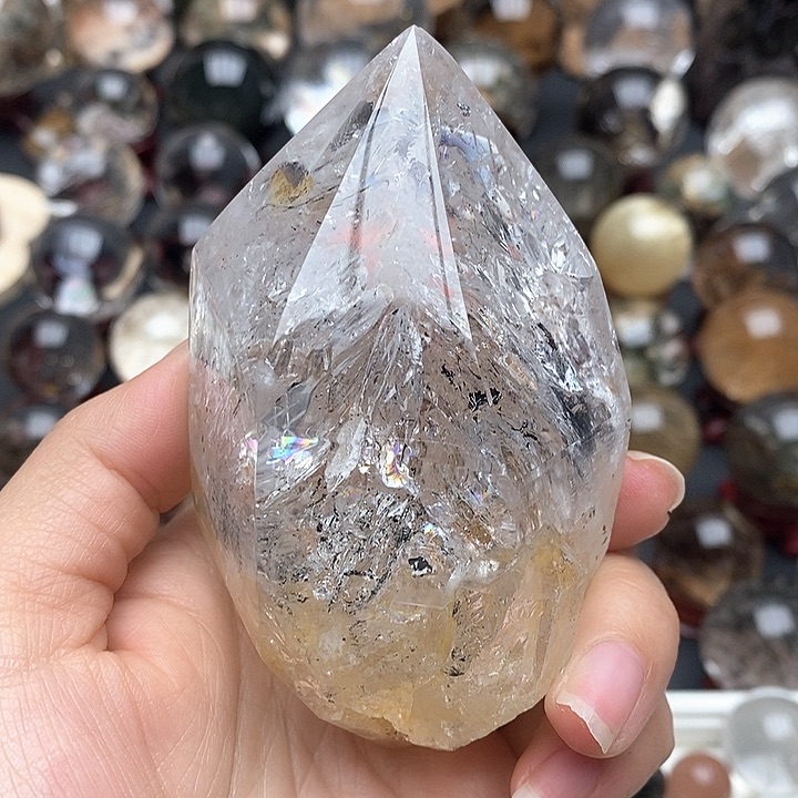 水晶裸石未镶嵌胆路摆件