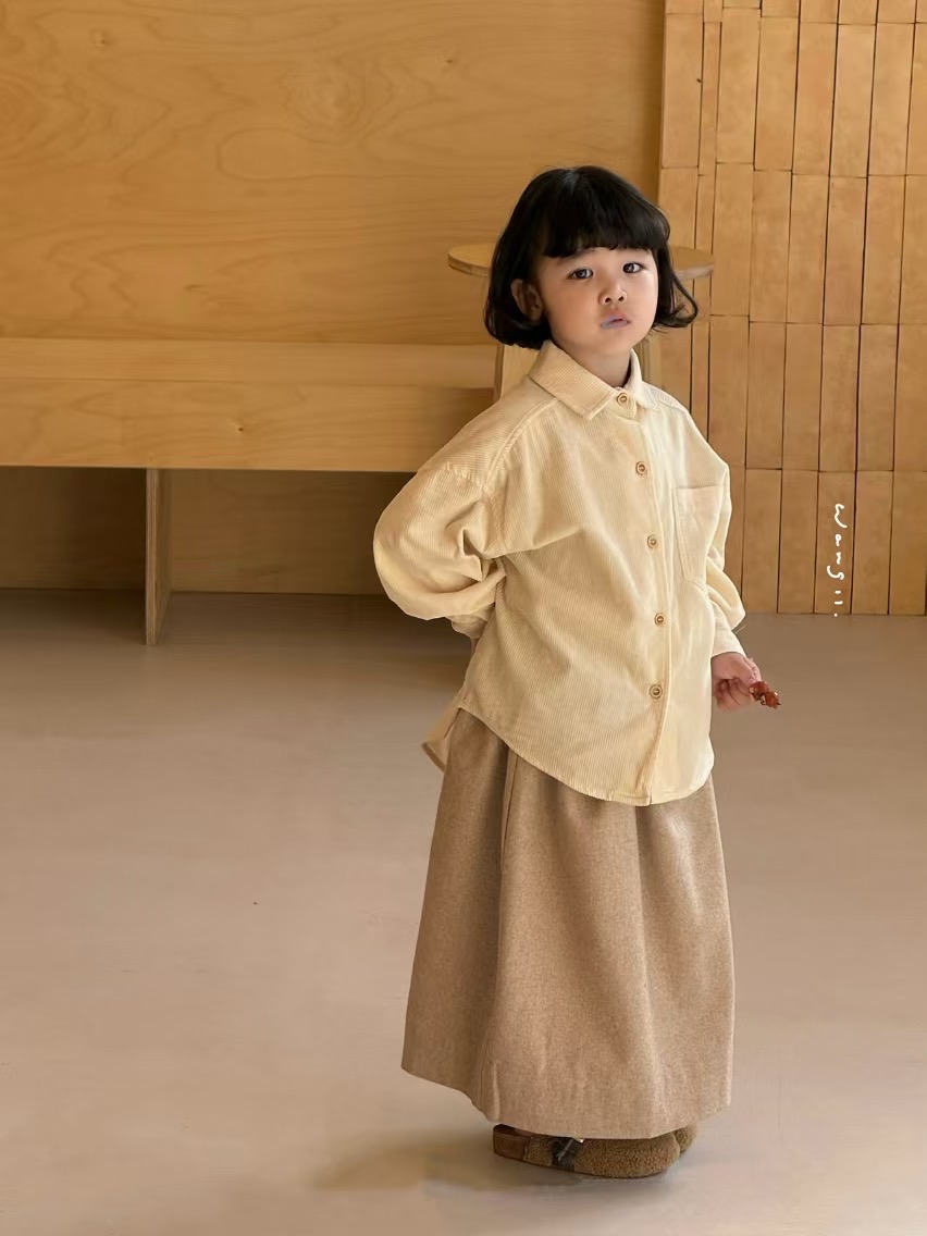 九子-2025买手店原版原标 童装衬衫T24C145+半裙Q8026