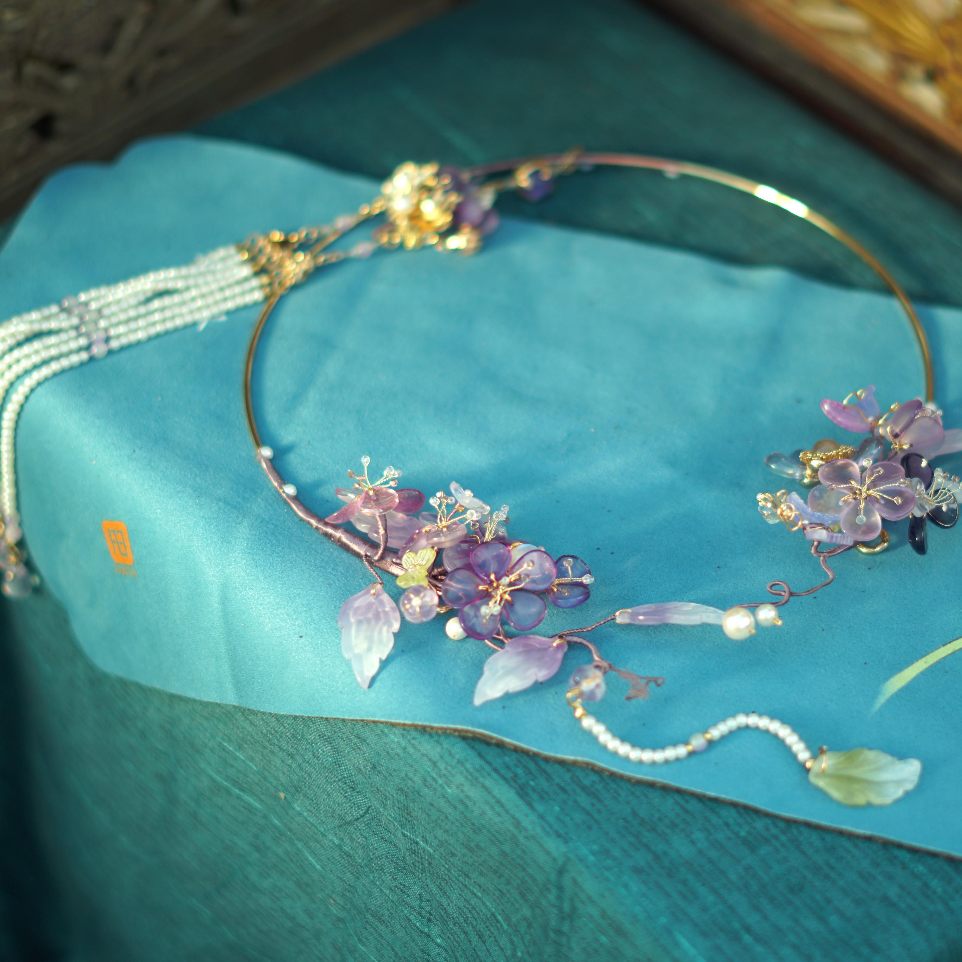 山悦君原创·古风高级感小众清冷百搭古风项圈汉服配饰·【花间意】