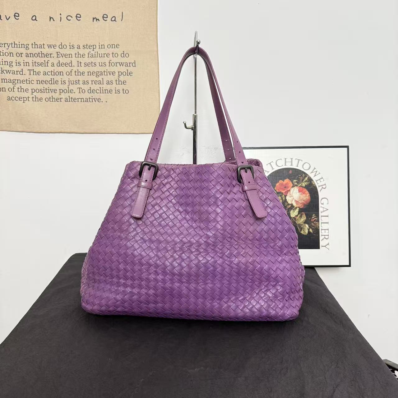 95新 BOTTEGA VENETA/葆蝶家 bv编织托特包/单肩包/手提包/斜挎包