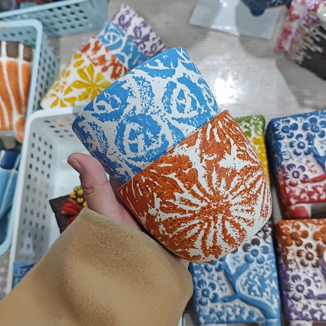 红陶吸水透气的白陶花盆凑满12发货