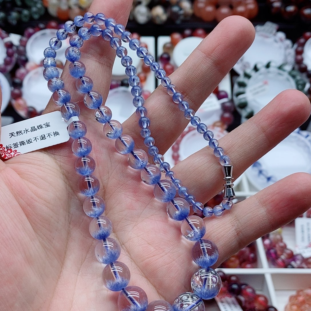 未镶嵌手链水晶蓝线石塔链