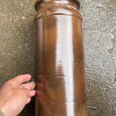 【闪购商品】紫砂花盆高40口13瑕疵无孔