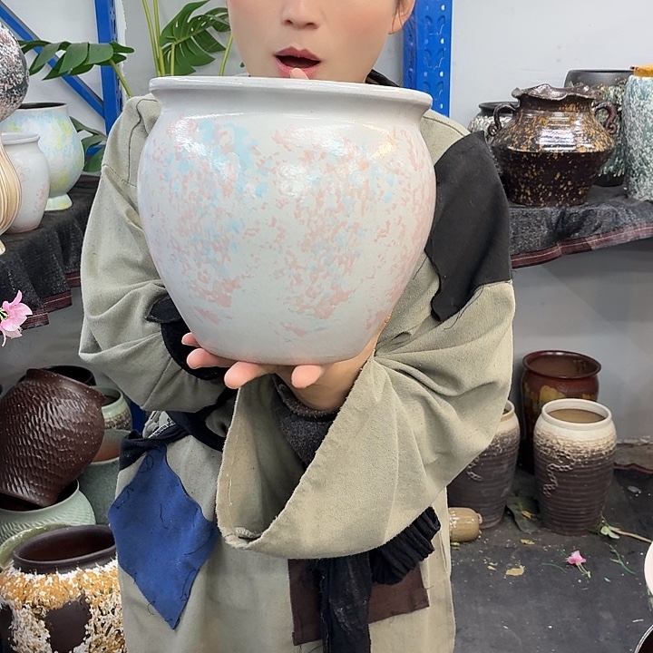 20×19 -粗陶花盆有孔-买买买
