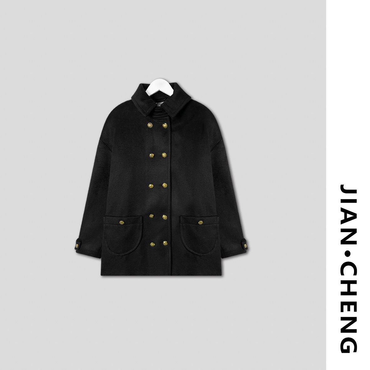 【简柽】双排扣毛呢大衣D511-T208-2005