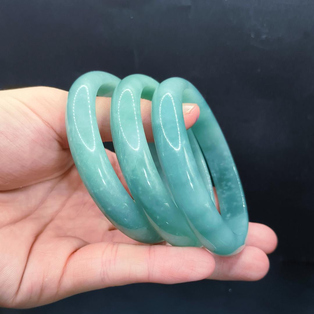 【龙想精选】翡翠宽条手镯GL【多样性发其一】圈口52-66mm