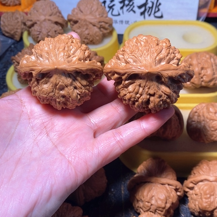 文玩核桃把件官帽。精对 53