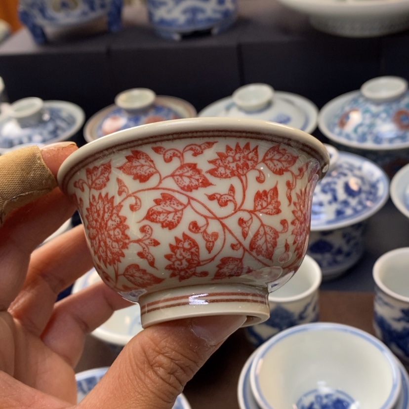 【闪购商品】景德镇釉里红主人杯