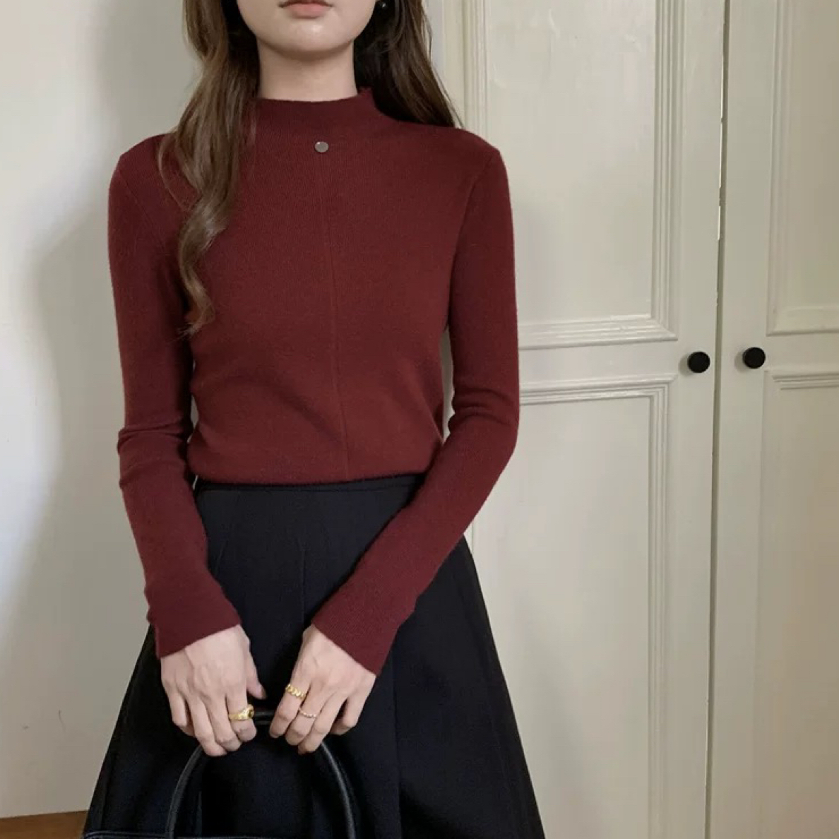 两扣22849新款德绒打底衫