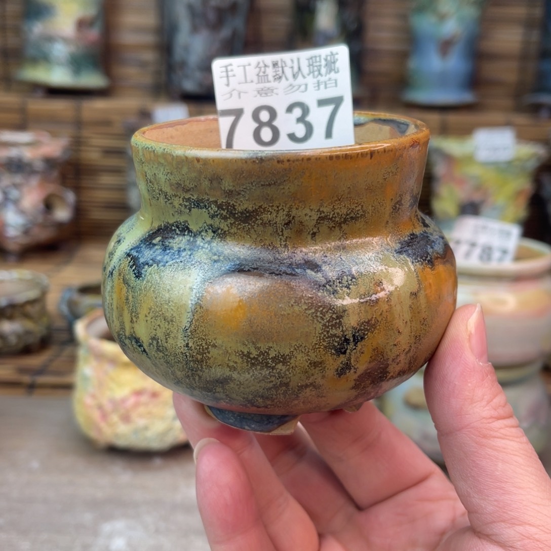 手工花盆默认瑕疵完美者勿拍