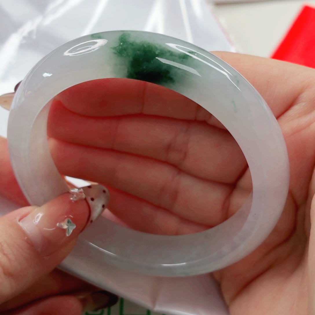 翡翠未镶嵌手镯57.1