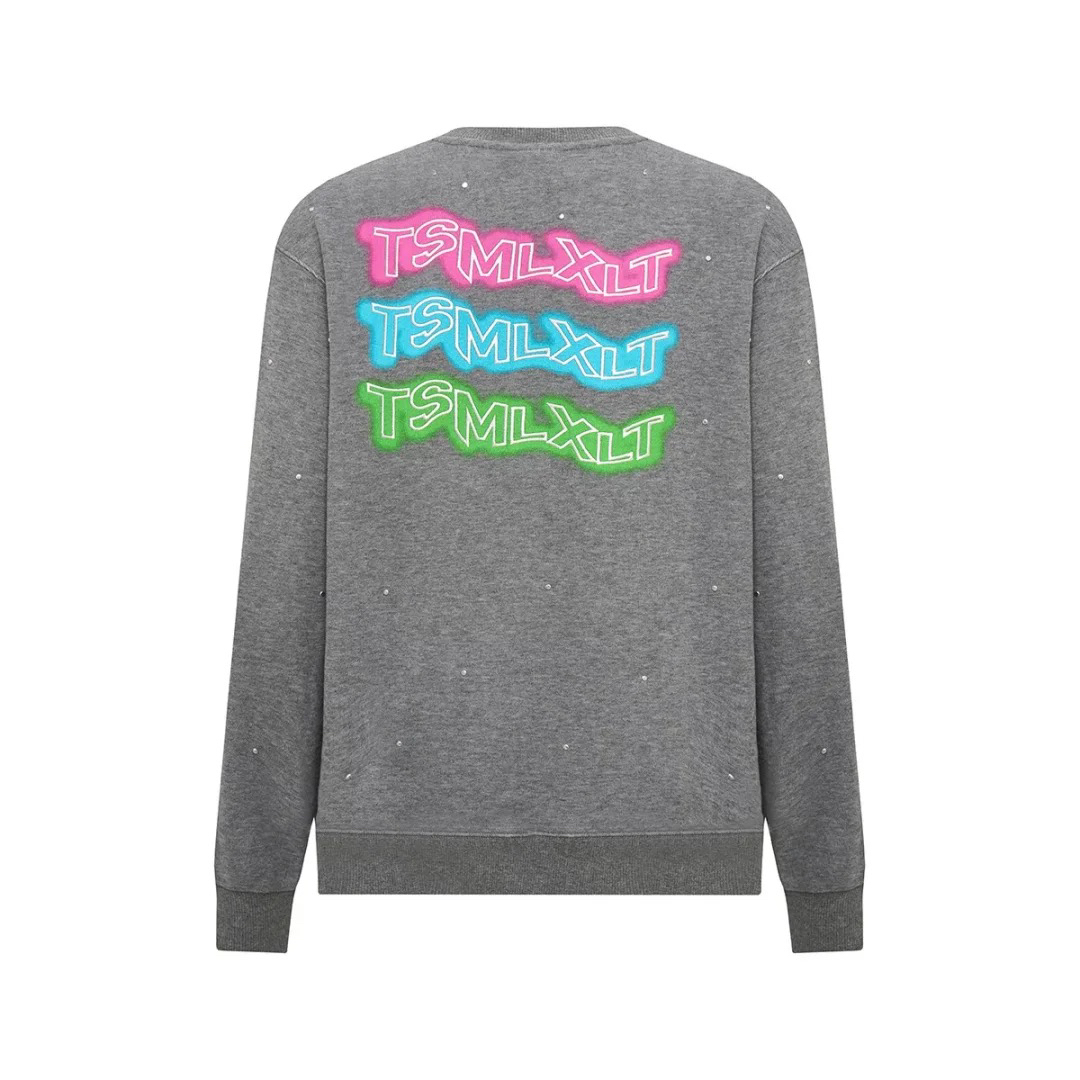 TSMLXLT 24秋冬新款潮流休闲百搭圆领情侣宽松卫衣保暖上衣