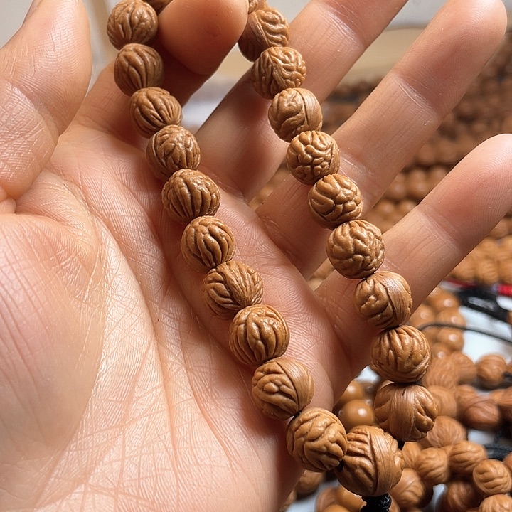 吊坠桃核华*秦岭龙纹小金豆11尺寸加手串微修