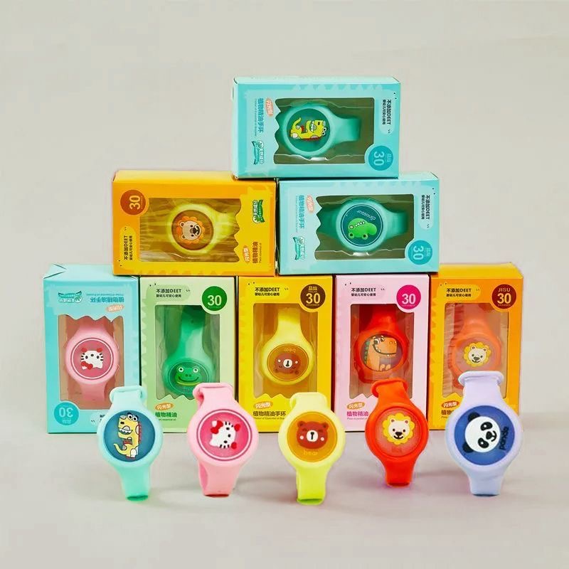 发光驱蚊手环硅胶防水可爱便携户外防蚊虫手表环