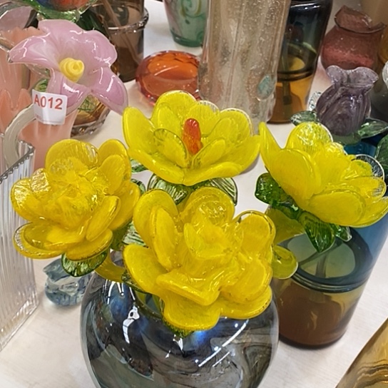 琉璃花瓶高45厘米