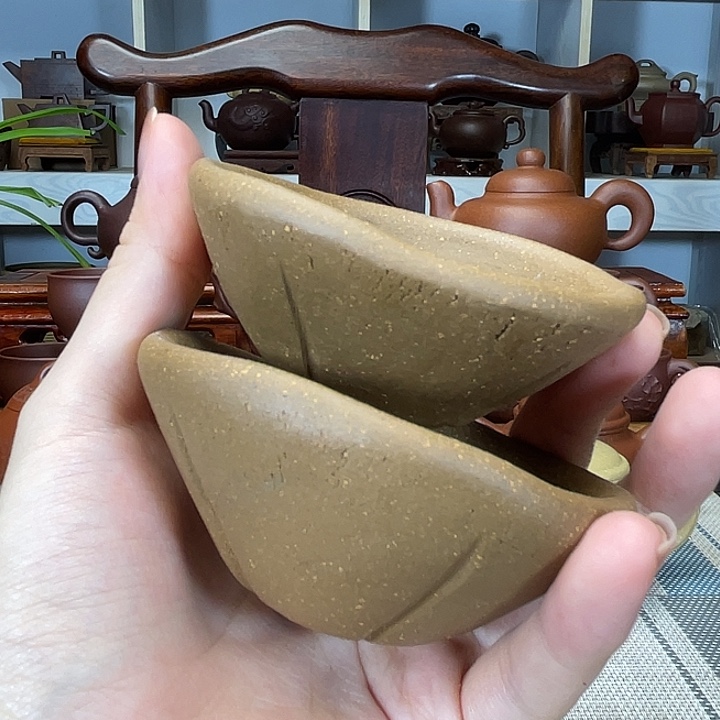 茶杯紫砂全手工主人杯一对