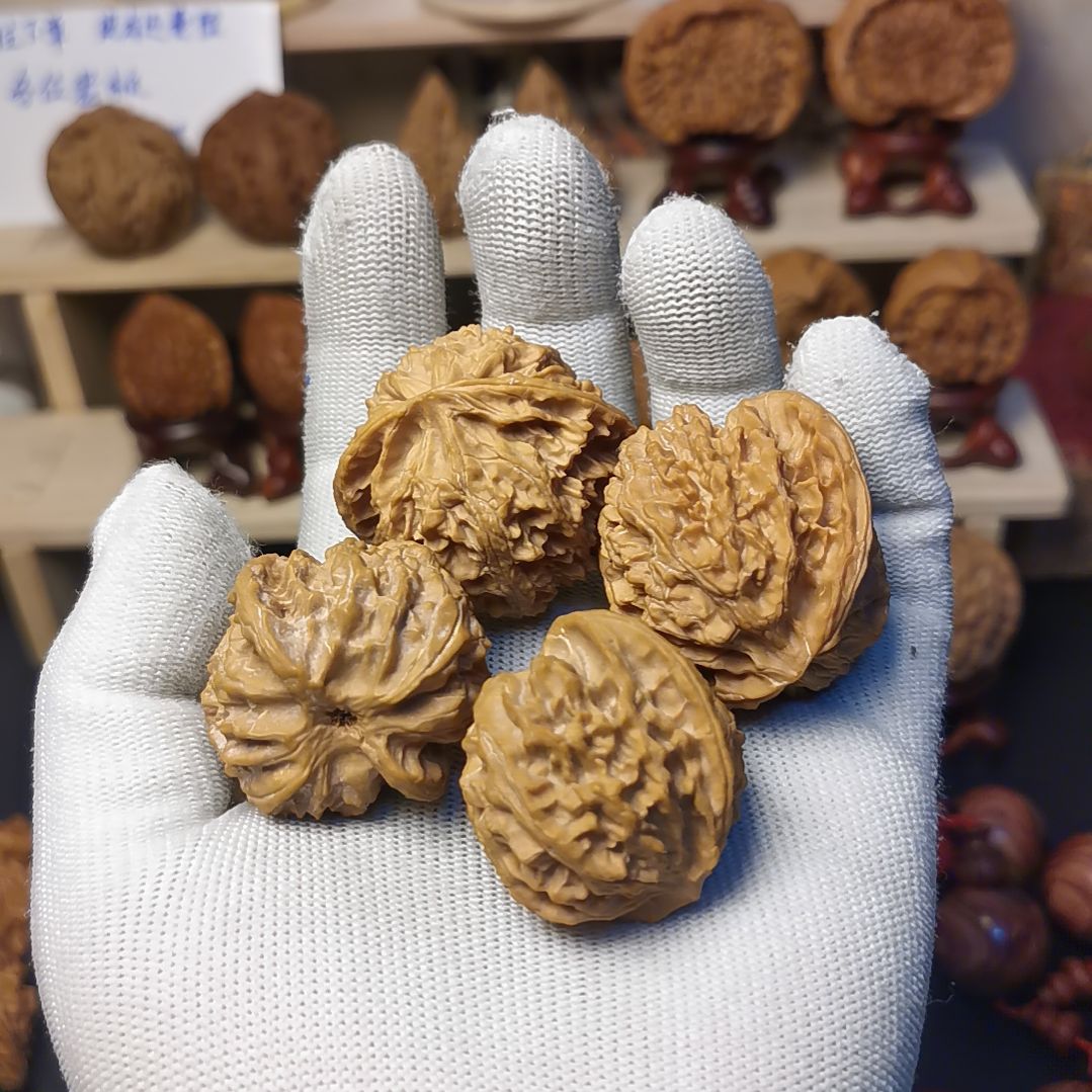 风***人核桃文玩核桃高端小众苹果园两对36-42尺