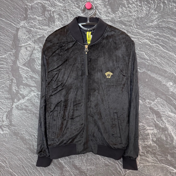 范思哲丝绒材质夹克/M/99新/01034