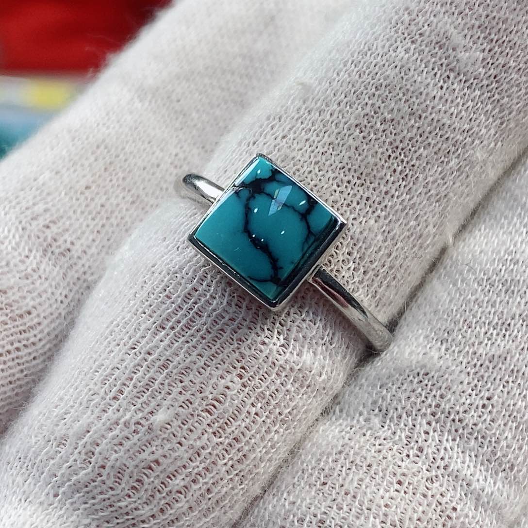 绿松石珠宝奇石银S925镶嵌˗****˗