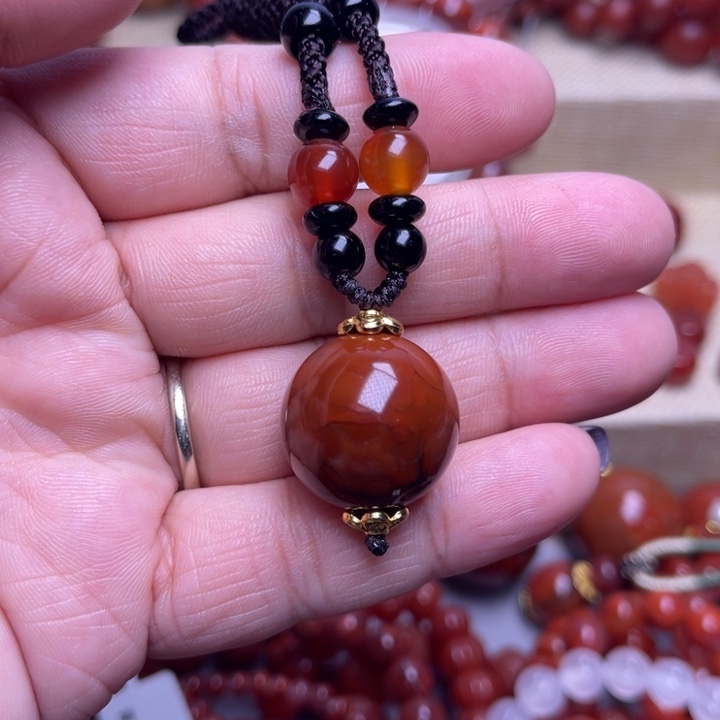 南红玛瑙未镶嵌手链锁骨项链