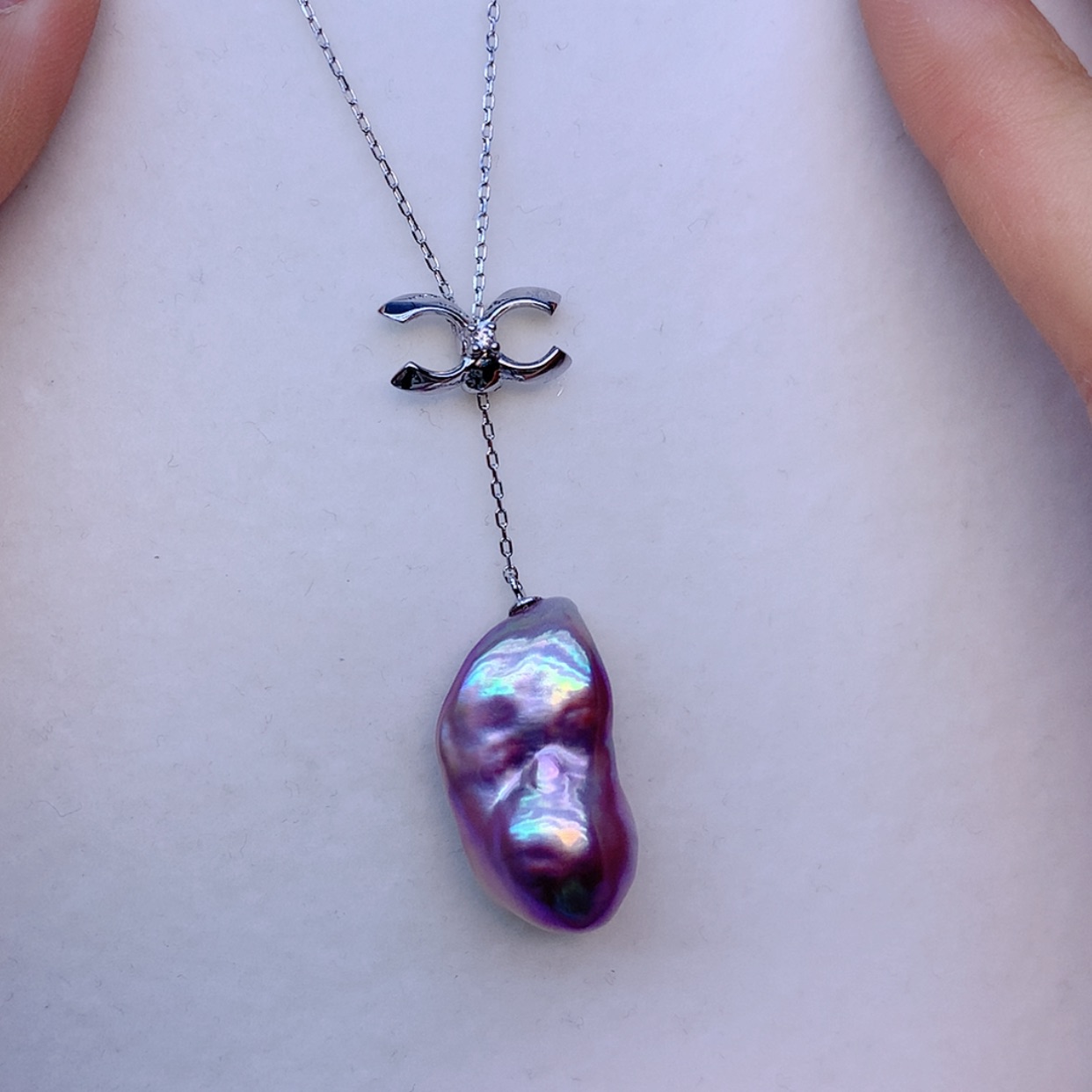 【闪购商品】颈饰银S925镶嵌淡水珍珠