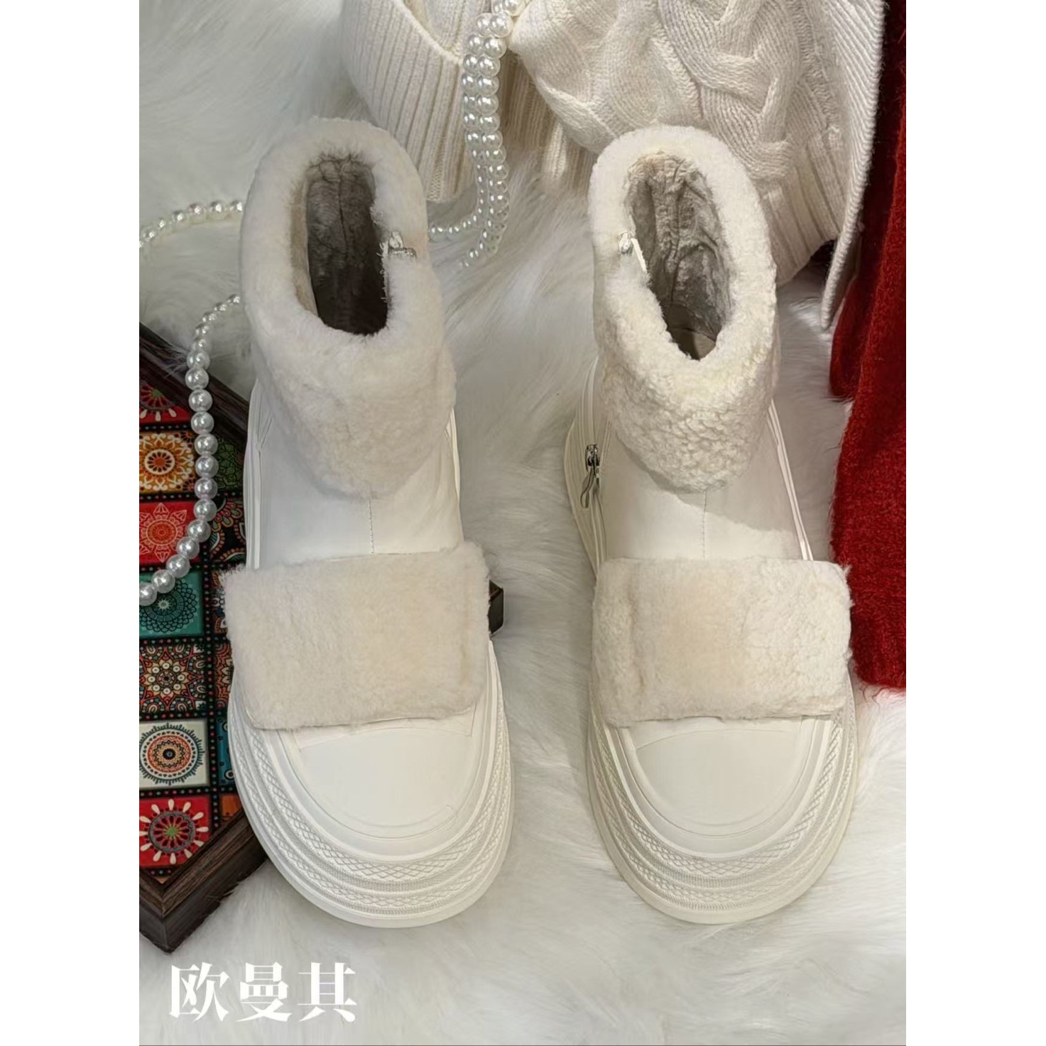 现货A4｜真皮绒里垫潮酷女靴｜标准尺码｜915A-19