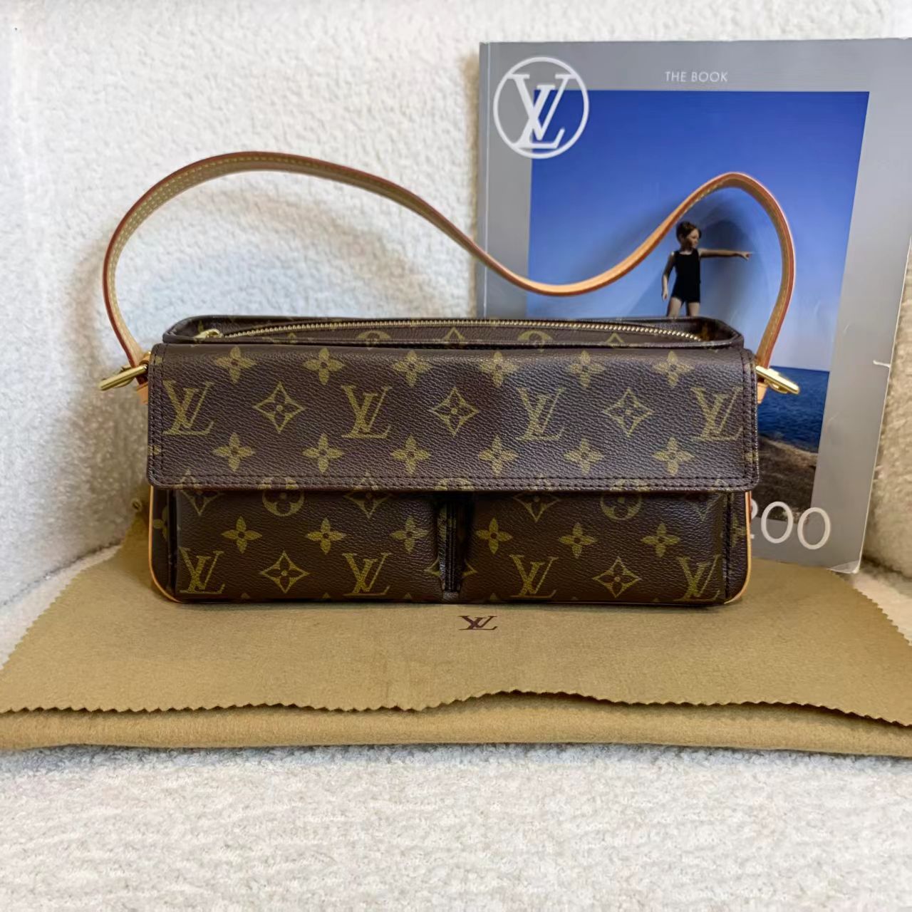 99新 LouisVuitton/路易威登 壹臻/中古老花骆驼包小号 24676141