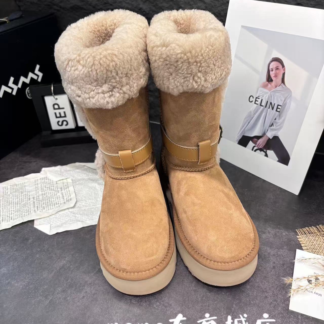 玛莎玛索冬季休闲百搭雪地靴