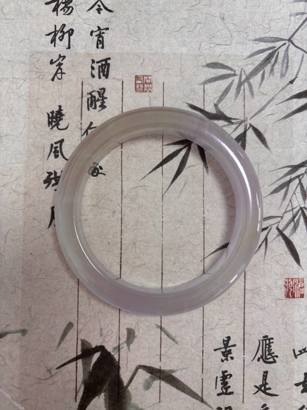 X501-五四加冰透紫缅甸翡翠手镯