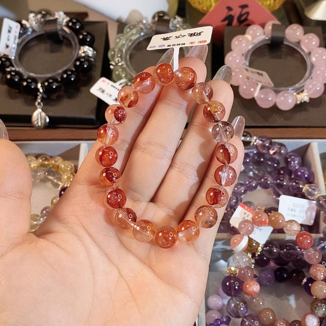 水晶手串未镶嵌G3392单圈颜色微差