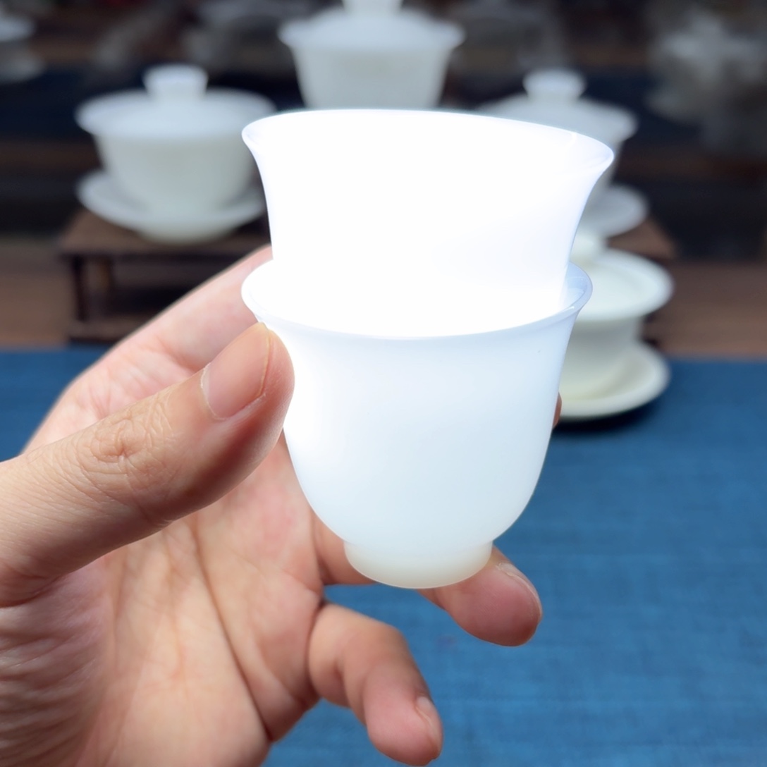 璞玉冰种玉瓷茶具